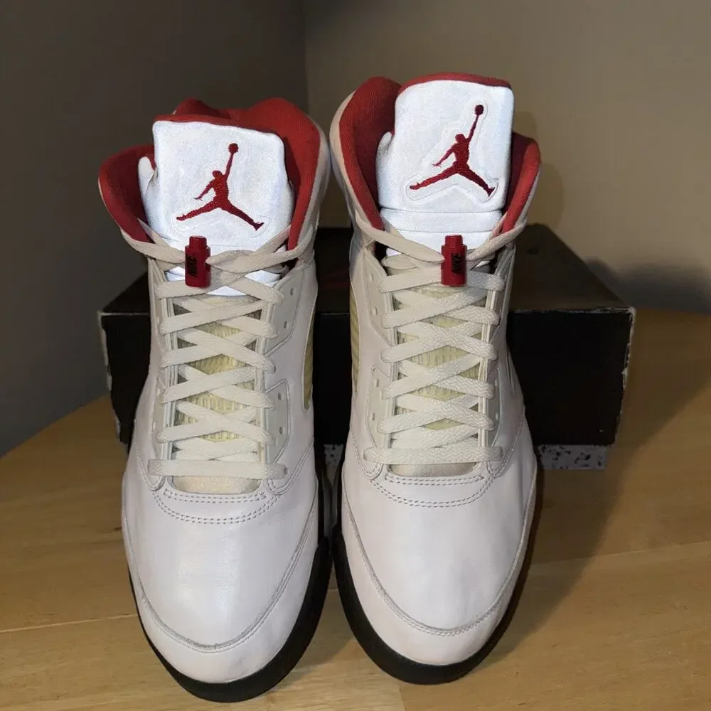 Size 14 - Air Jordan 5 Retro Fire Red 2020 DA1911-102 White Black True Red W Box